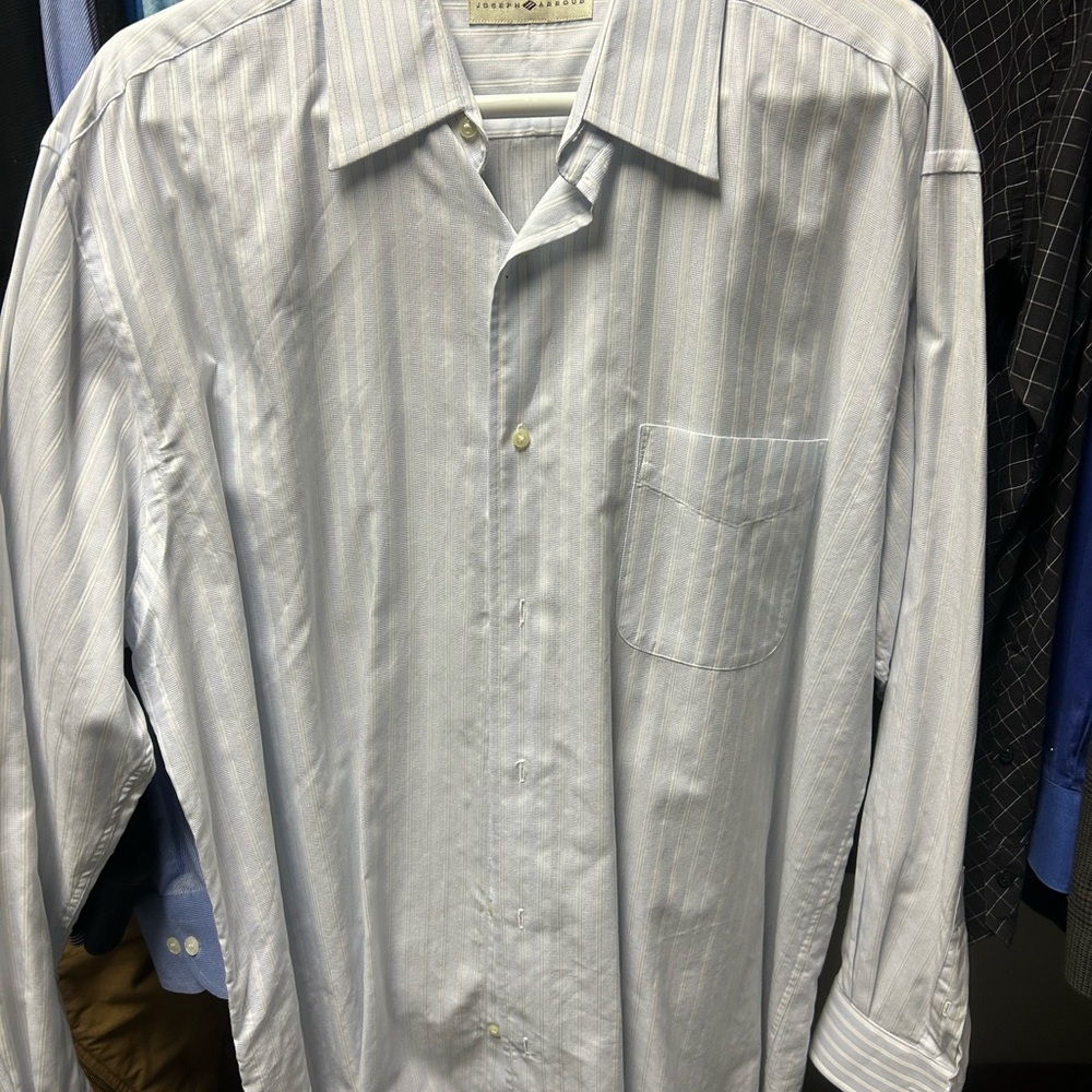 Joseph Abboud Light Blue Striped Dress Shirt
